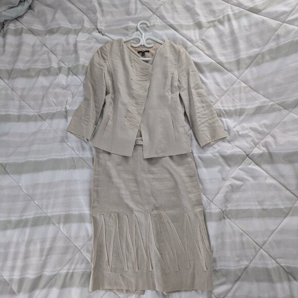 Hugo Boss Linen Asymmetric Skirt Suit - Picture 5 of 11